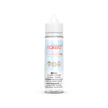 Valor Naked100 Menthol Strawberry Pom e-liquid in 60ml bottle, featuring fresh strawberry, cool menthol flavor for vaping.