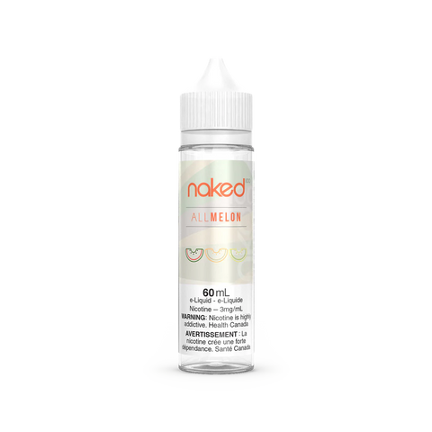 Valor Naked100 Freebase 60ml e-liquid bottle with vibrant all-melon flavor label and colorful branding.