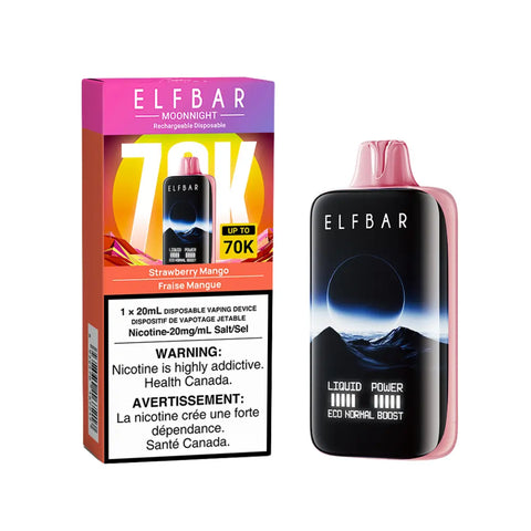 Elf Bar MoonNight 70k | Vape Cloud Canada Smoke Arsenal Strawberry Mango 38.99  Vape Cloud
