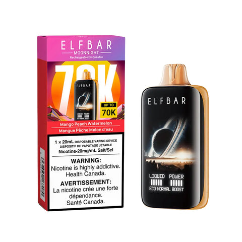 Elf Bar MoonNight 70k | Vape Cloud Canada Smoke Arsenal Mango Peach Watermelon 38.99  Vape Cloud