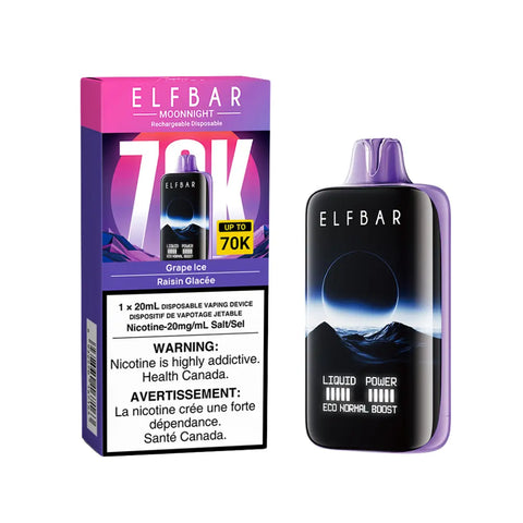 Elf Bar MoonNight 70k | Vape Cloud Canada Smoke Arsenal Grape Ice 38.99  Vape Cloud