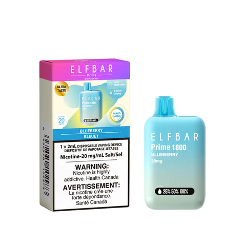 ELF Bar Prime 1800 Disposable Vape | Vape Cloud Canada Smoke Arsenal Blueberry 16.99  Vape Cloud