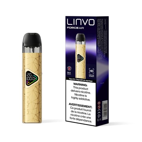 LINVO Force Air Pod Kit [CRC] in Pale Gold with retail packaging