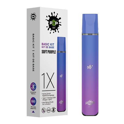 Smoke Arsenal Pop Hit Device Kit vaporizer with STLTH-compatible pod system, assorted colors, ideal for vaping.