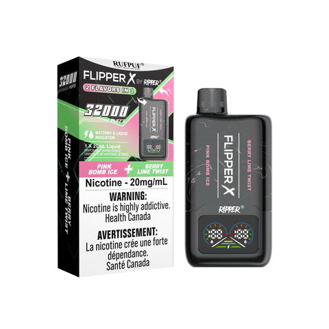 FLIPPER X Disposable - 32K GCore Pink-Bomb-Ice-Berry-Lime-Twist 35.00  Vape Cloud