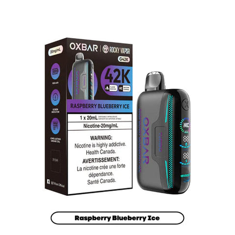 Rocky Vapor Oxbar G42K | Vape Cloud Canada Nimbus Distro 20mg ON Tax / Raspberry Blueberry Ice 41.99  Vape Cloud