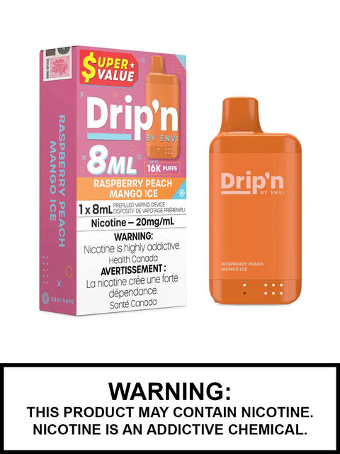Drip'n by Envi 8ml Disposable | Vape Cloud Canada Pacific Smoke Raspberry-Peach-Mango-Ice 26.99  Vape Cloud