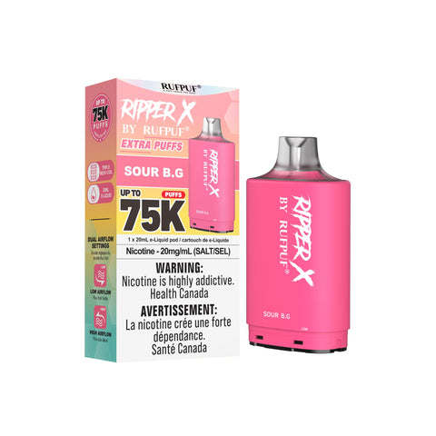 Ripper X 75k Pods | Vape Cloud Canada GCore SOUR B.G 34.99  Vape Cloud