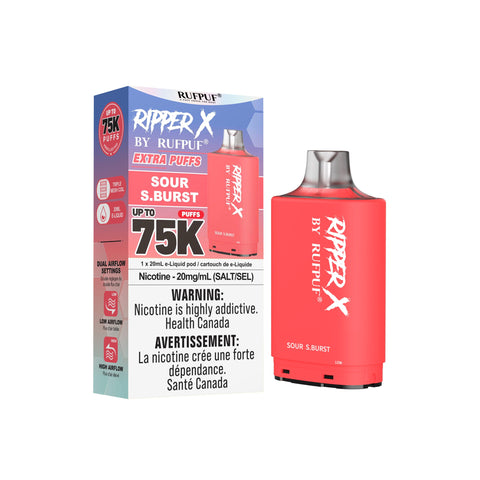 Ripper X 75K Pods  75,000 Puffs, 20mL E-Liquid, Dual Mesh Coil  Vape Cloud