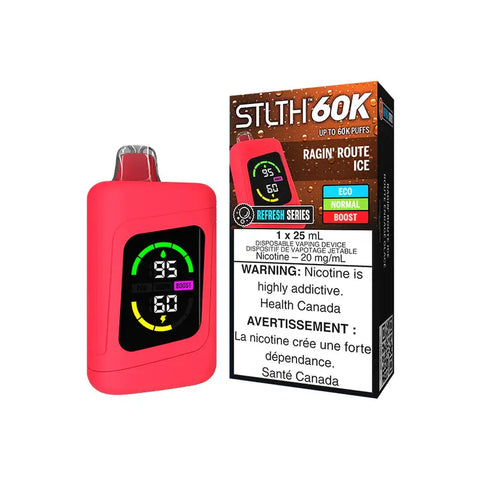 STLTH 60K Disposable | Vape Cloud Canada Valor 20mg-ON-Tax-REFRESH-SERIES-RAGIN-ROUTE-ICE 43.99  Vape Cloud