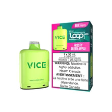 Valor STLTH Loop Max X Vice Pod pack featuring frosty green apple flavor pre-filled pods.