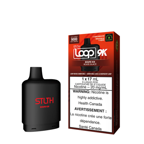 STLTH Loop 9k *ONLINE ONLY CLEARANCE* Valor 20mg / Route Ice 15.99  Vape Cloud