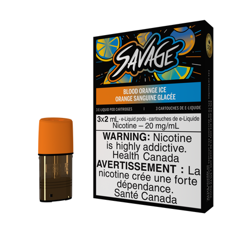 STLTH PODS - Fruitbae - Savage - Hope - Naked - Monster -Japello’s *ONLINE ONLY CLEARANCE* - Vape Cloud STLTH Savage Pods - Blood Orange Ice