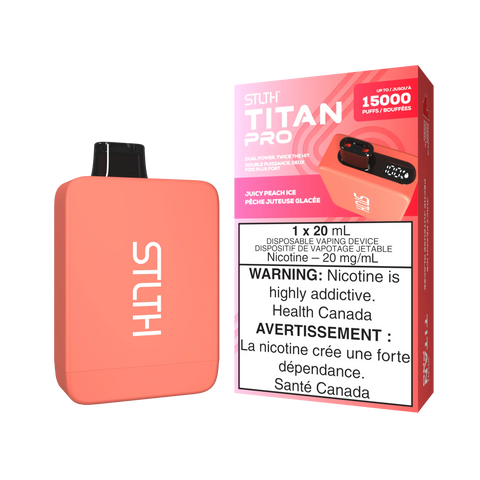 STLTH - Titan Pro | Vape Cloud Canada Valor 20mg ON Tax / Juicy Peach Ice 39.99  Vape Cloud