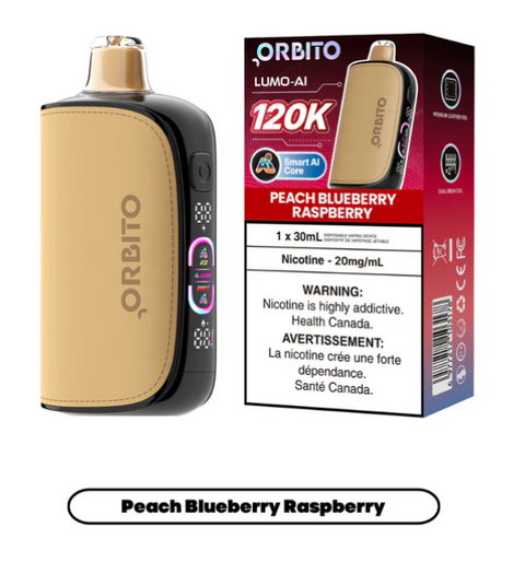 Nimbus Distro Orbito Lumo AI 120K disposable vaporizer device, shown in the product screenshot.