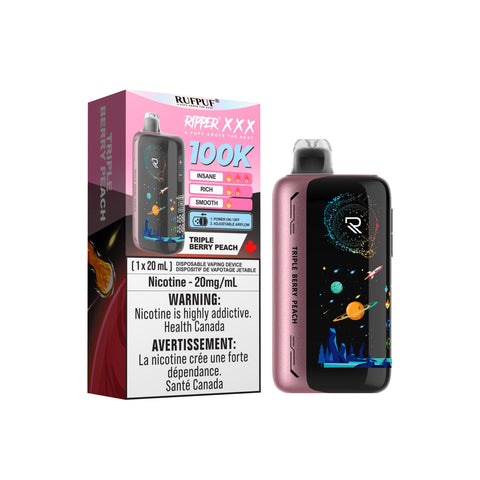 Ripper XXX - 100K Disposable GCore TRIPLE BERRY PEACH 51.50  Vape Cloud