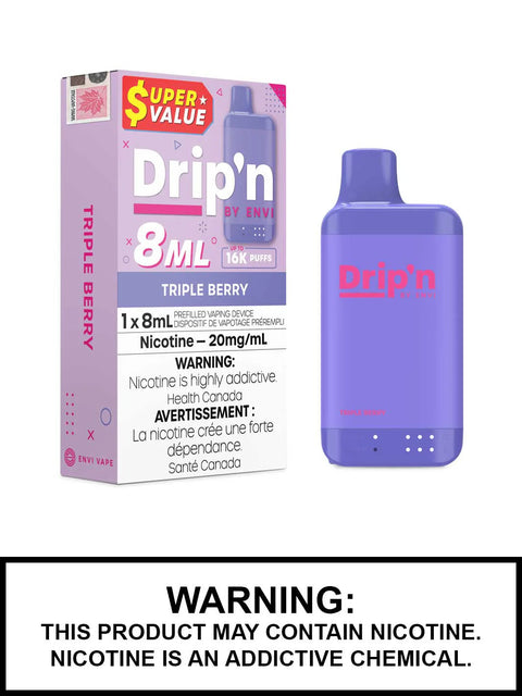 Drip'n by Envi 8ml Disposable | Vape Cloud Canada Pacific Smoke Triple-Berry 26.99  Vape Cloud