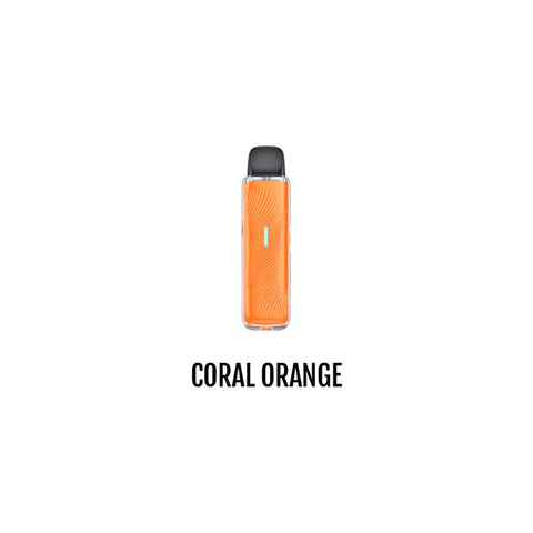 UWELL Calibun G5 Lite vaporizer pod kit by Valor with coral orange color, compact design, and replaceable pods.