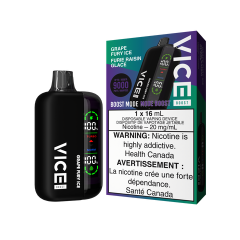 Vice Boost 9k *ONLINE CLEARANCE SALE ONLY* Valor Grape Fury Ice 14.99  Vape Cloud