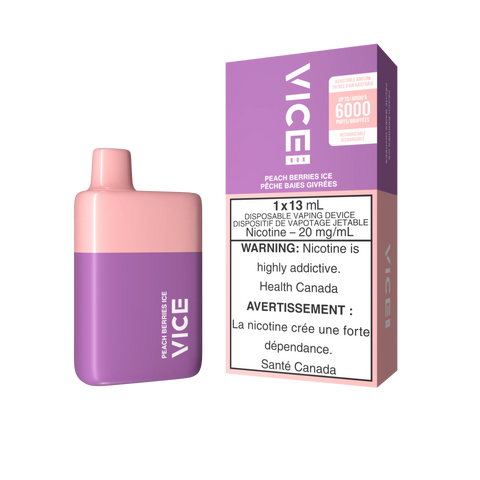 Vice Box Disposable | Vape Cloud Canada Valor 20mg ON Tax / Peach Berries Ice 32.50  Vape Cloud