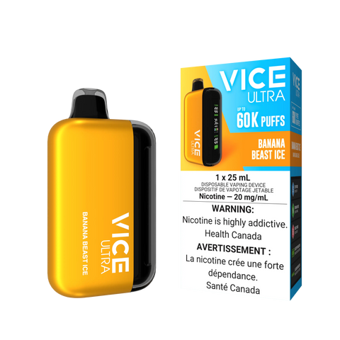 Vice Ultra 60K Disposable | Vape Cloud Canada Valor 20mg ON Tax / Banana Beast Ice 38.99  Vape Cloud