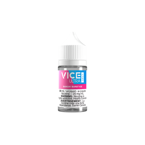VICE ULTRA SALT (20mg/30ml) Valor 20mg / BANGIN' BURST ICE 30.00  Vape Cloud