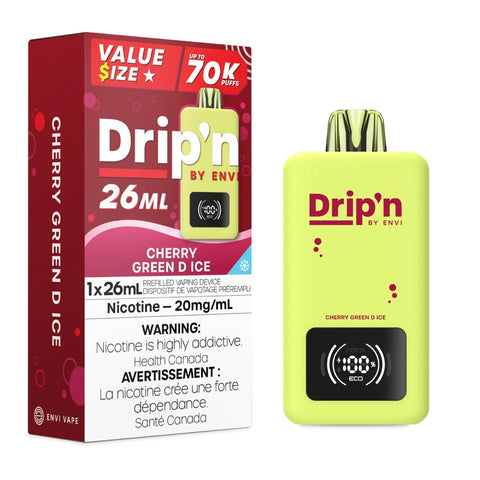 Drip'n by Envi 26ml Disposable - Cherry Green D Ice