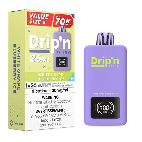 Drip'n by Envi 26ml Disposable - White Grape Blueberry