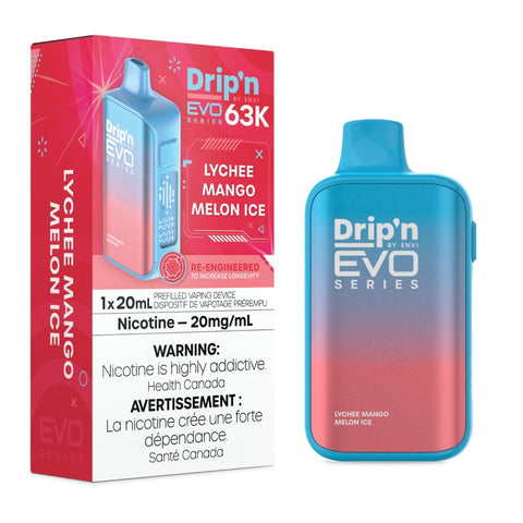 Drip'n by Envi EVO 63k Disposable Vape - Lychee Mango Melon Ice