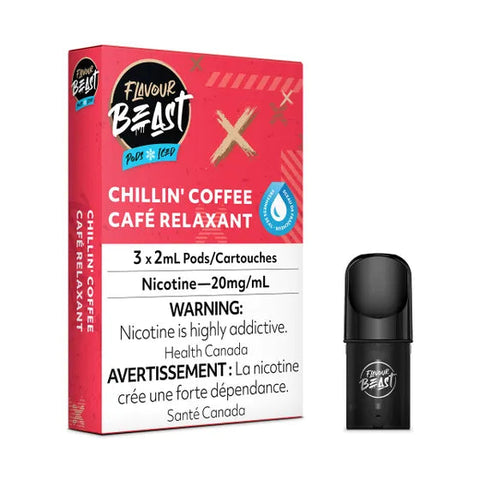Flavour Beast Pod Pack - Chillin' Coffee Iced Pacific Smoke    Vape Cloud