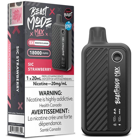 Flavour Beast - Beast Mode Max 18k - Sic Strawberry Iced | Vape Cloud Canada