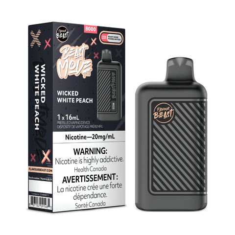 Flavour Beast - Beast Mode 8k - Wicked White Peach | Vape Cloud Canada