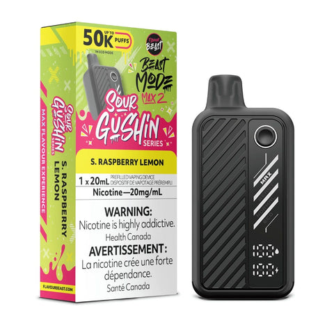 Flavour Beast - Beast Mode Max 2 50K - Sour Gushin S. Raspberry Lemon