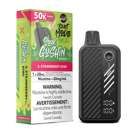 Flavour Beast - Beast Mode Max 2 50K - Sour Gushin S. Strawberry Kiwi