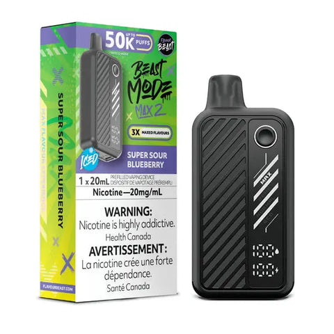 Flavour Beast - Beast Mode Max 2 50K - Vape Cloud Canada Pacific Smoke 20mg-ON-Tax-Super-Sour-Blueberry 49.99  Vape Cloud