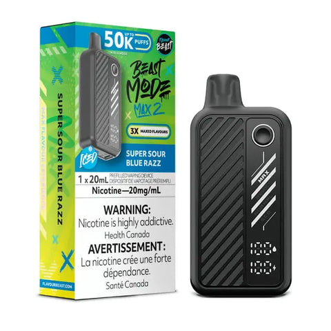 Flavour Beast - Beast Mode Max 2 50K - Vape Cloud Canada Pacific Smoke 20mg-ON-Tax-Super-Sour-Blue-Razz 49.99  Vape Cloud