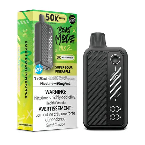 Flavour Beast - Beast Mode Max 2 50K - Vape Cloud Canada Pacific Smoke 20mg-ON-Tax-Super-Sour-Pineapple 49.99  Vape Cloud