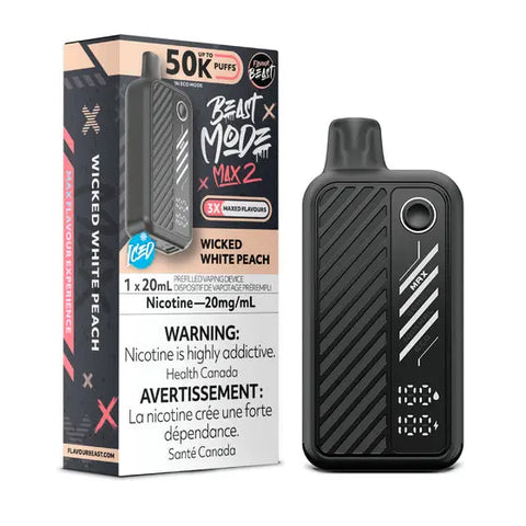 Flavour Beast - Beast Mode Max 2 50K - Vape Cloud Canada Pacific Smoke 20mg-ON-Tax-Wicked-White-Peach 49.99  Vape Cloud