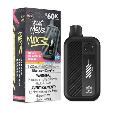Flavour Beast - Beast Mode Max 3 - STR8 UP Strawberry Banana Iced