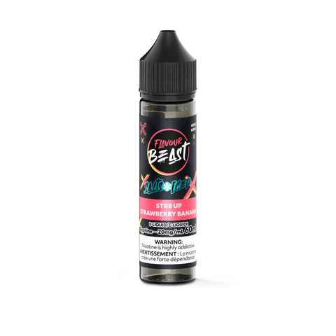 Flavour Beast Nic Salt 60mL - Str8 Up Strawberry Banana Iced