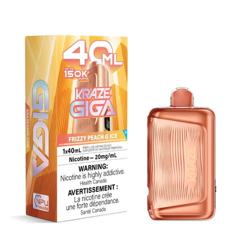 Kraze Giga 40ML Disposable Vape - Frizzy Peach G Ice