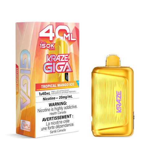 Kraze Giga 40ML Disposable Vape - Tropical Mango Ice