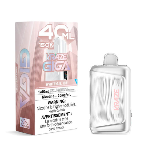 Kraze Giga 40ML Disposable Vape - White G.B. Ice