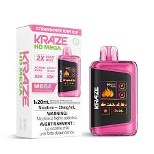 Kraze HD Mega 20k - Strawberry Kiwi Ice | Vape Cloud Canada