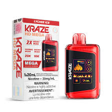 Kraze HD Mega 20k - Lychee Ice | Vape Cloud Canada