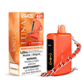 Kraze Luna Disposable | Vape Cloud Canada Pacific Smoke 20mg-ON-Tax-Amber-Peach-Mango-Ice 42.99  Vape Cloud