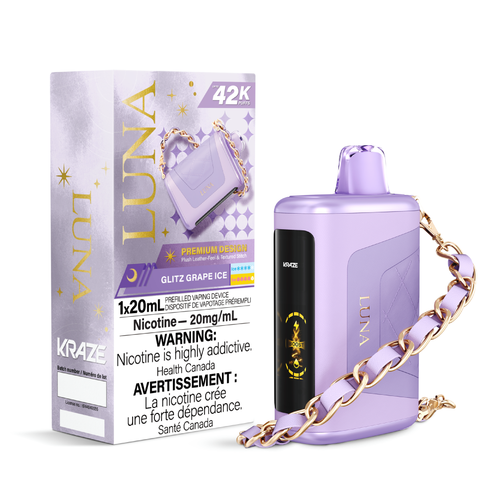Kraze Luna Disposable - Glitz Grape Ice