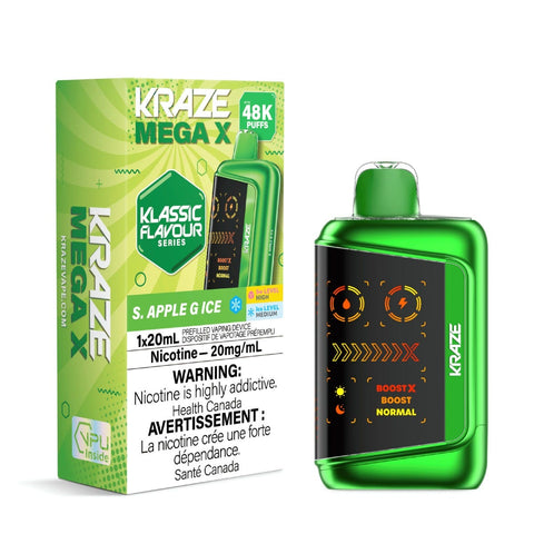 Kraze Mega X Disposable Vape - S. Apple G Ice