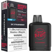 Level X Boost - Flavour Beast - Sic Strawberry Iced | Vape Cloud Canada