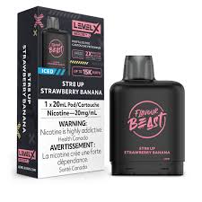 Level X Boost - Flavour Beast - STR8 Up Strawberry Banana Iced | Vape Cloud Canada